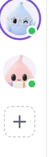 LightVela Bot avatar bar with two Bots and the New Bot control