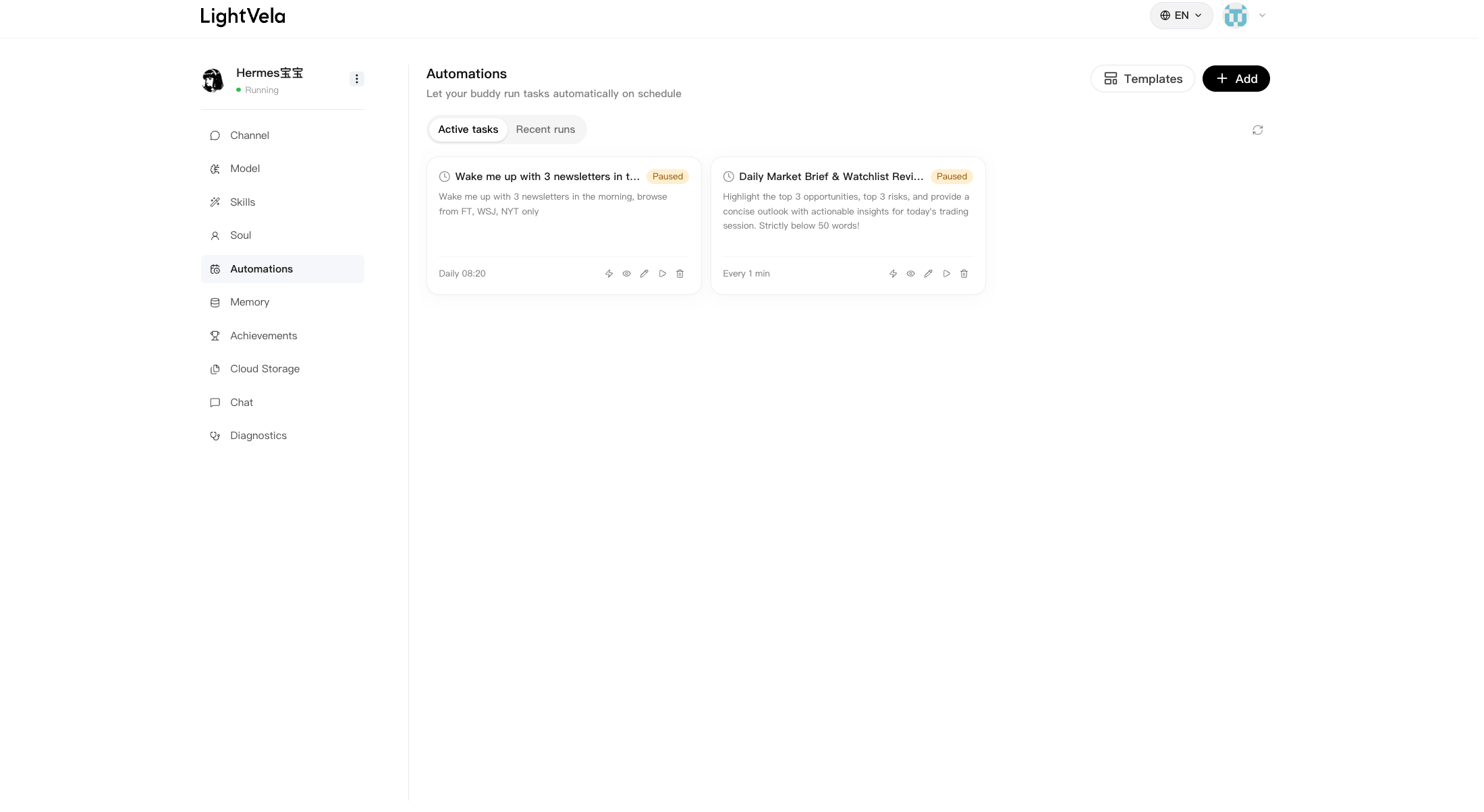 A scheduled daily summary automation